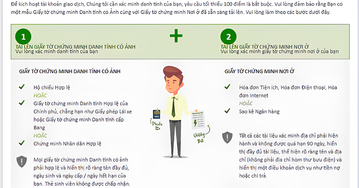 Hướng Dẫn Mở Tài Khoản Forex Chi Tiết Cho Người Mới 3 Hướng dẫn mở tài khoản Forex với bước xác minh danh tính