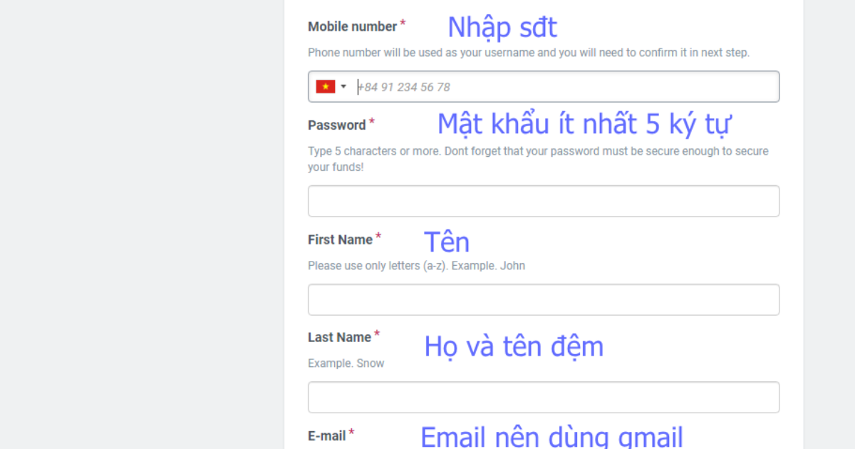 Sàn Forex4you: Đánh Giá Chi Tiết & Hướng Dẫn Đăng Ký Từ A Đến Z 4 Điền đầy đủ thông tin vào Forex4you